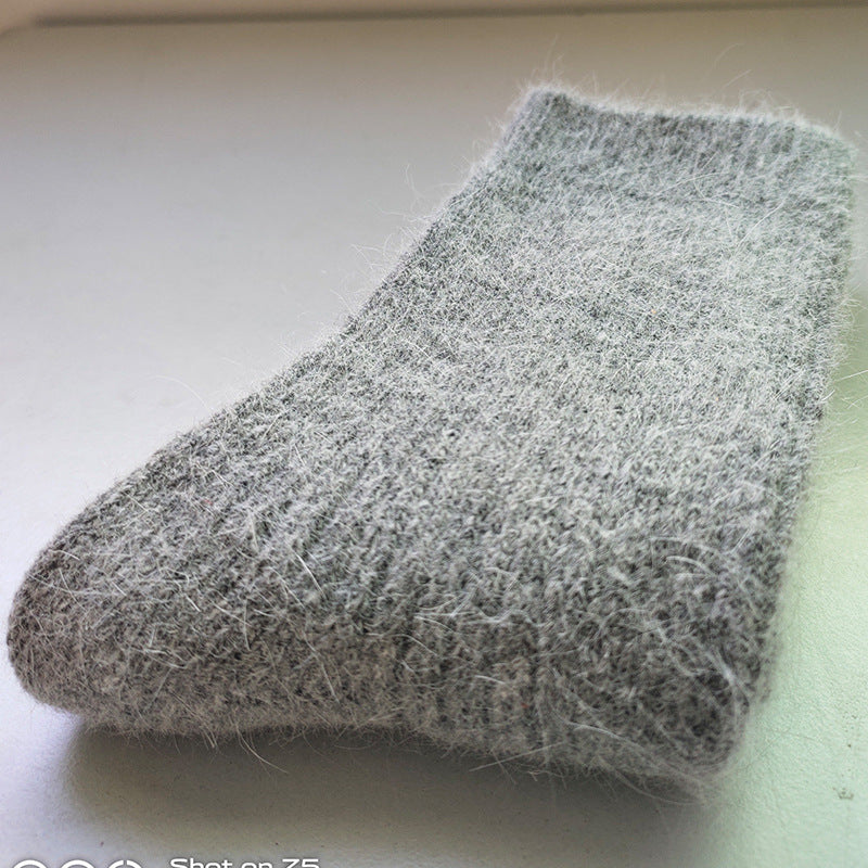 Rabbit Wool Blend Fleece Lined Winter Socks Warm Daily Wear