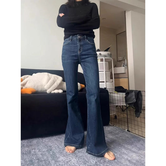 Buy Plus-Size Dark Blue Flared Jeans for Shorter Women Online