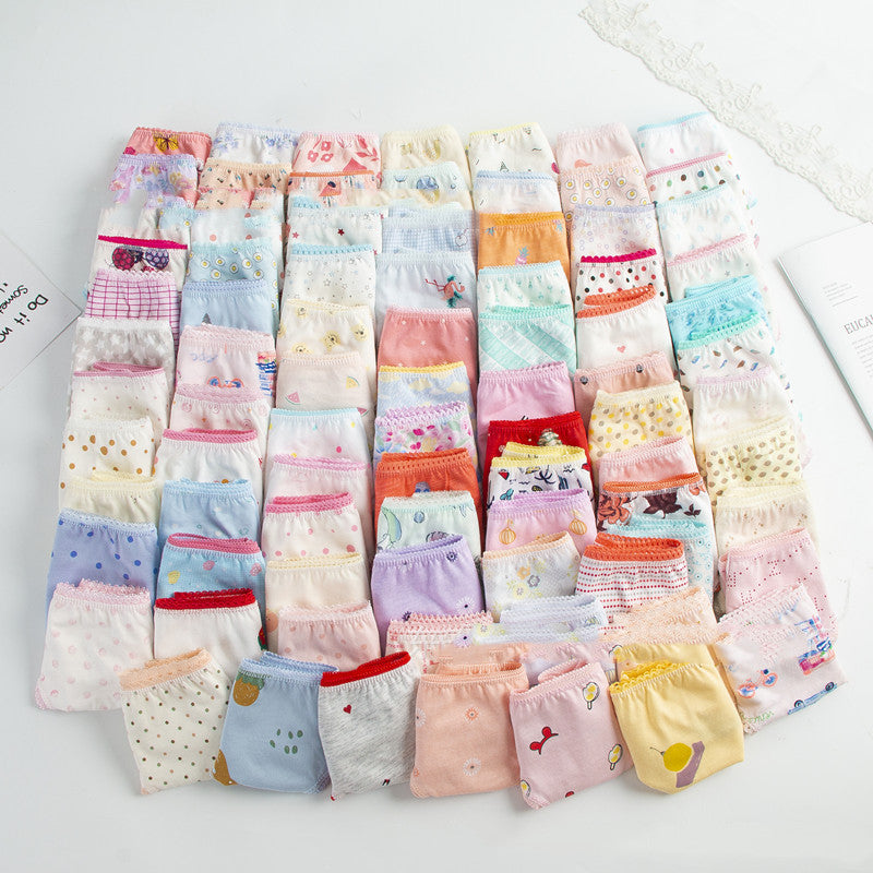 Multi-Fancy Floral Triangle Children’s Underwear for Comfort