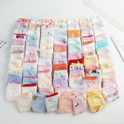 Multi-Fancy Floral Triangle Children’s Underwear for Comfort