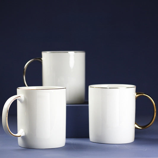 Simple Bone China Coffee Mug  Elegant & Durable Drinkware
