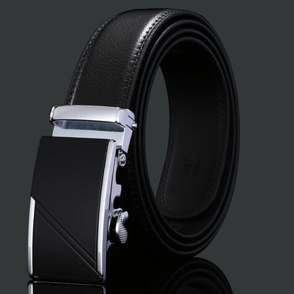 Men’s Genuine Leather Belt Automatic Buckle Stylish & Durable