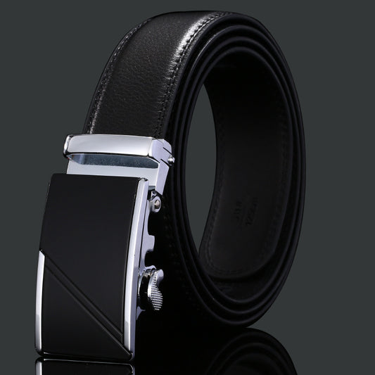 Men’s Genuine Leather Belt Automatic Buckle Stylish & Durable