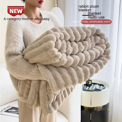 Buy Soft Velvet Fur Blanket Soft Thickening Fur Blanket for Bed