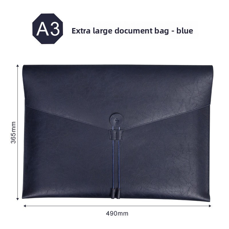 A3 Leather Tie Closure Document Folder