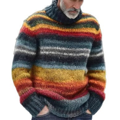 Buy Japanese Style 3D Printed Contrast Turtleneck Fashion
