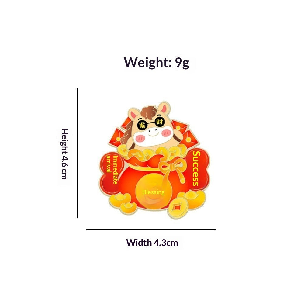 Cute Animal Zodiac Year Gift Brooch Trendy Jewelry Accessory