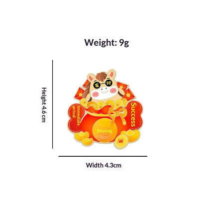 Cute Animal Zodiac Year Gift Brooch Trendy Jewelry Accessory