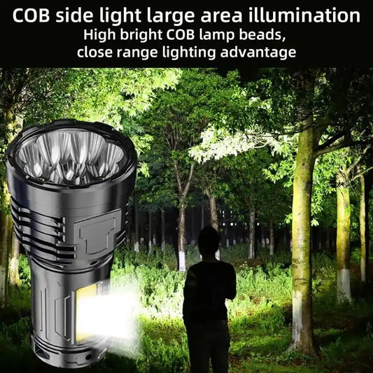 30W Super Bright LED Torch USB Rechargeable Flashlight Pro