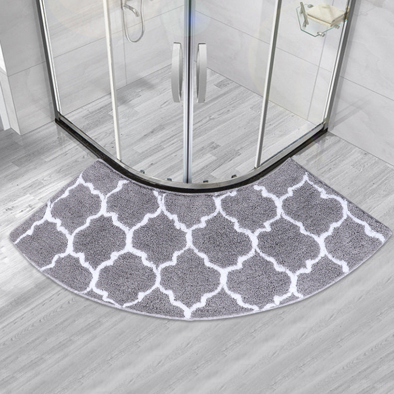 Non-Slip Fan-Shaped Bath Mat for Shower Room Door