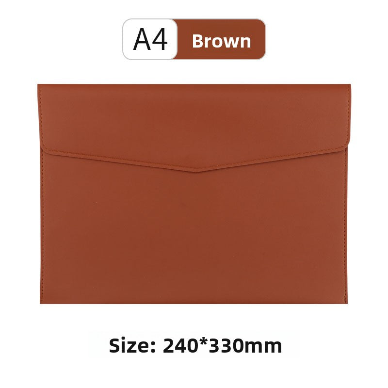 A4 Leather Document Bag with Magnetic Closure