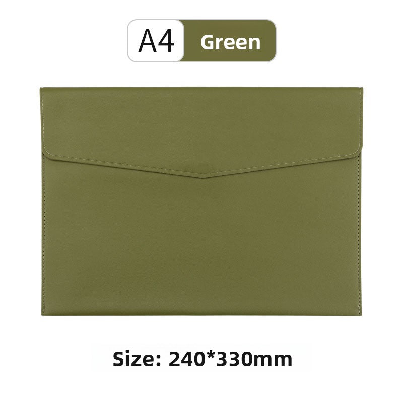 A4 Leather Document Bag with Magnetic Closure