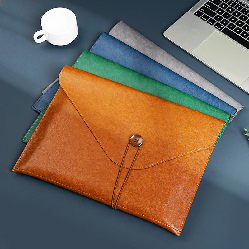 A4 Leather Document File Folder