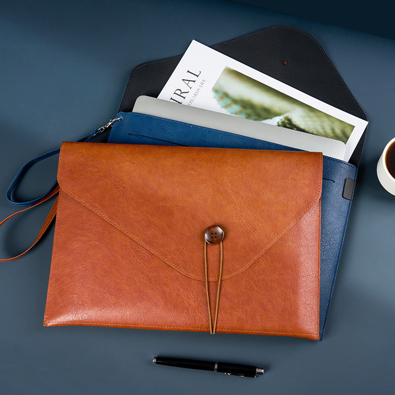 A4 Leather Document File Folder