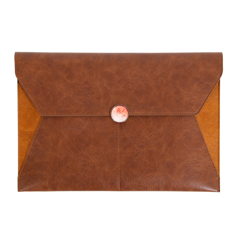 A4 Leather File Storage Bag