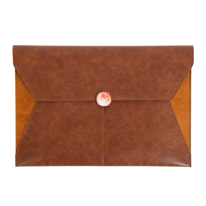 A4 Leather File Storage Bag