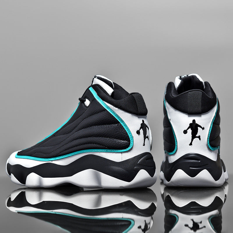 Thick Bottom Wear-resistant High-top Basketball Shoes