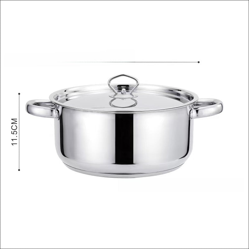 Stainless Steel Cookware Set 15-Piece Kitchen Pots & Pans