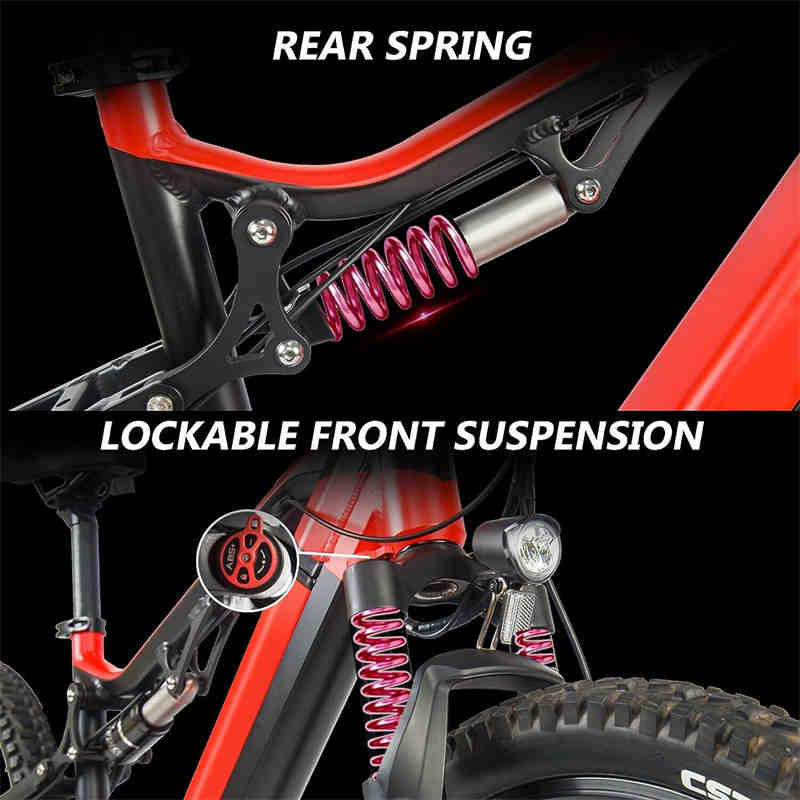 Buy Red 500W Electric Ebike 27.5 Inch Mountain Bike 48V Bafang