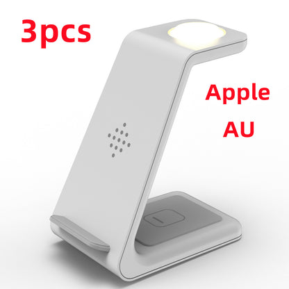 3 in 1 Fast Charging Station Wireless Charger Phone Stand