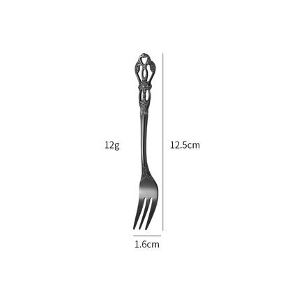 Gold Plated Stainless Steel Spoon Western Dinnerware Set