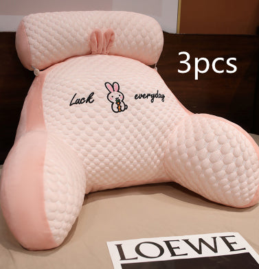 Sofa Fluffy Cushion Triangle Reading Backrest Pillow Comfort