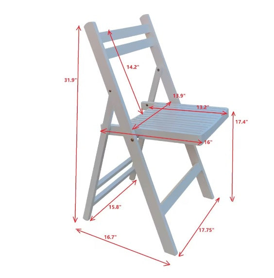Slatted Wood Folding Chairs – Durable Furniture for Events