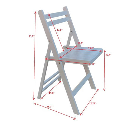 Slatted Wood Folding Chairs – Durable Furniture for Events
