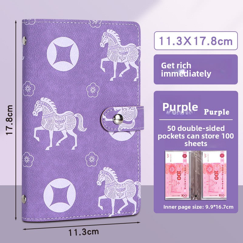 A6 PU Money Saving Storage Book