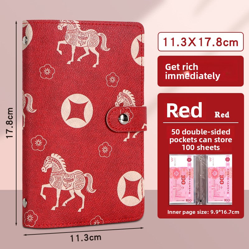 A6 PU Money Saving Storage Book