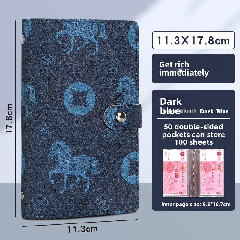 A6 PU Money Saving Storage Book