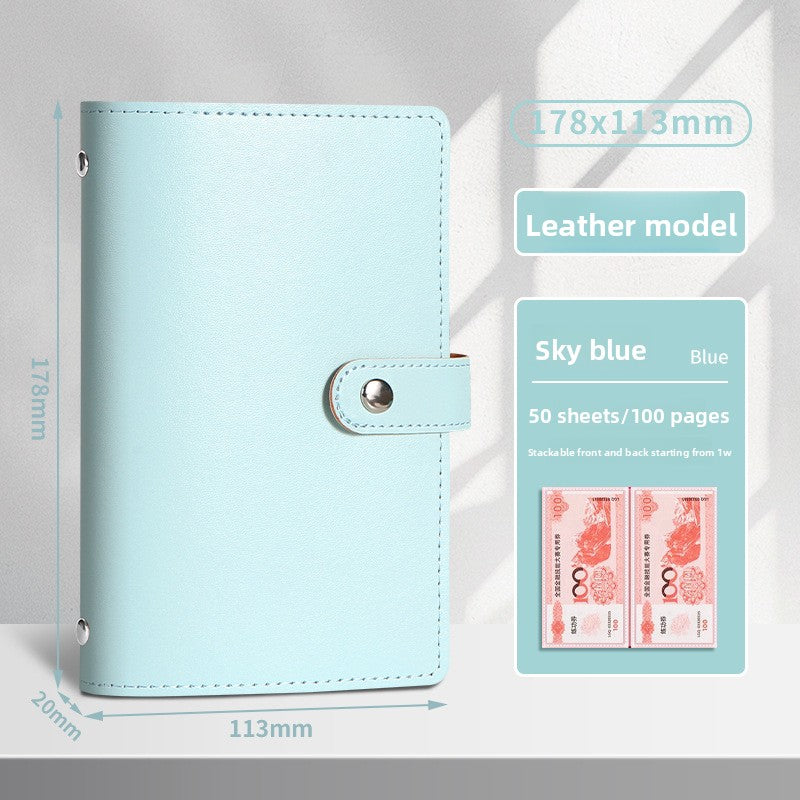 A6 PU Money Saving Storage Book