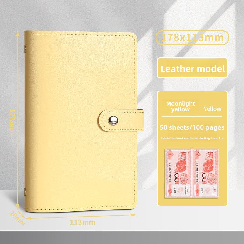 A6 PU Money Saving Storage Book