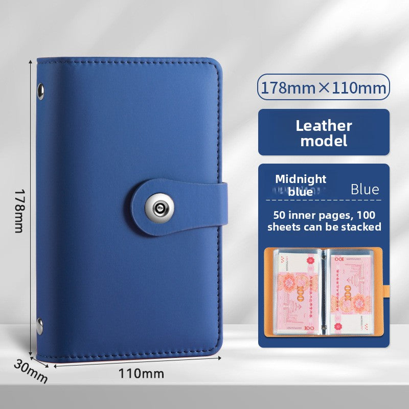 A6 PU Money Saving Storage Book