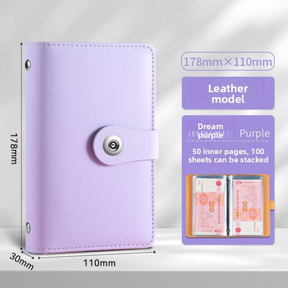 A6 PU Money Saving Storage Book