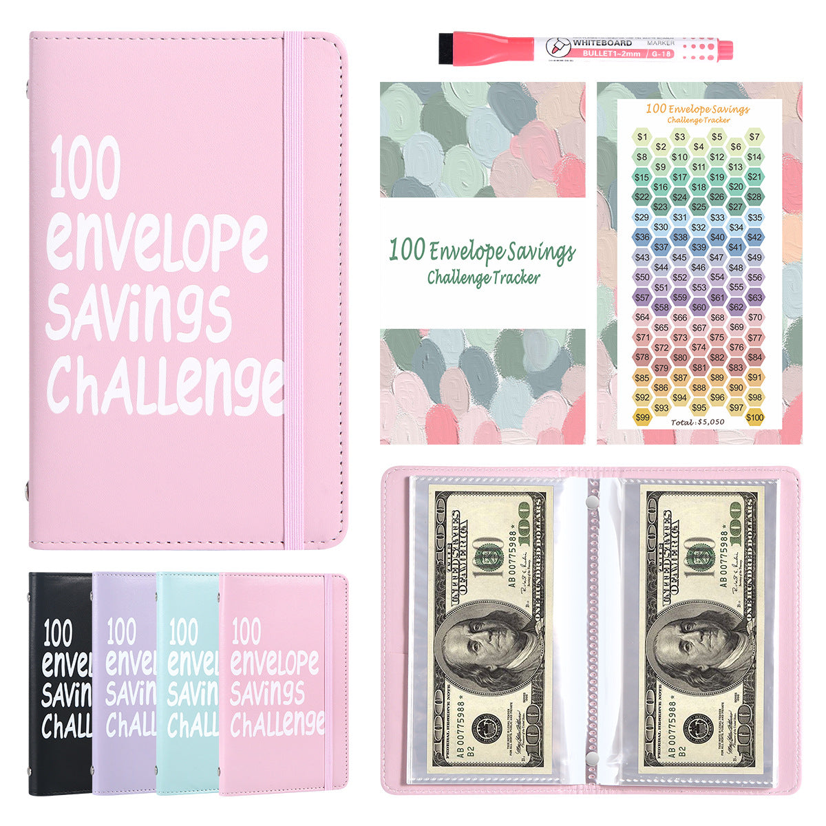 A6 PU Money Saving Storage Book