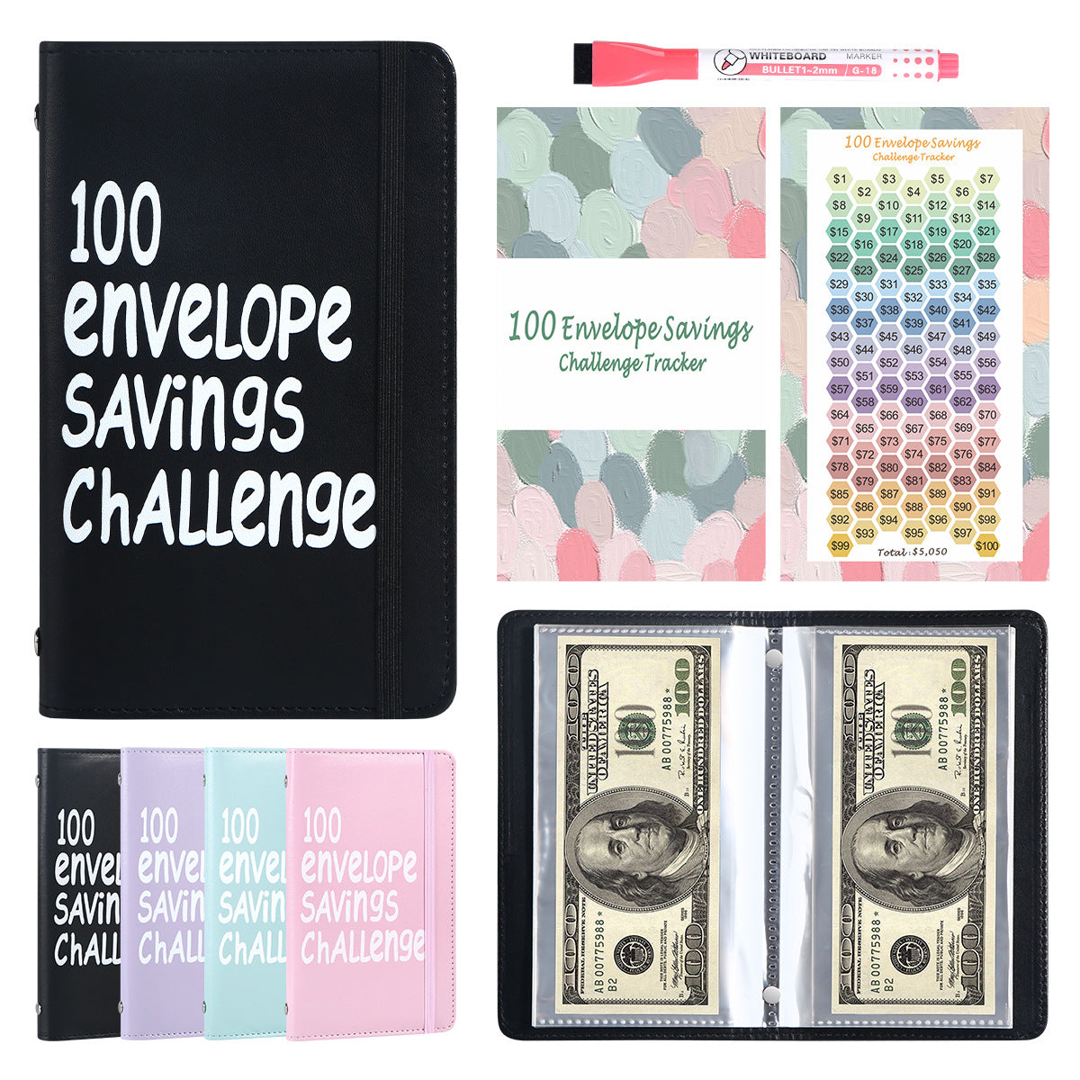 A6 PU Money Saving Storage Book