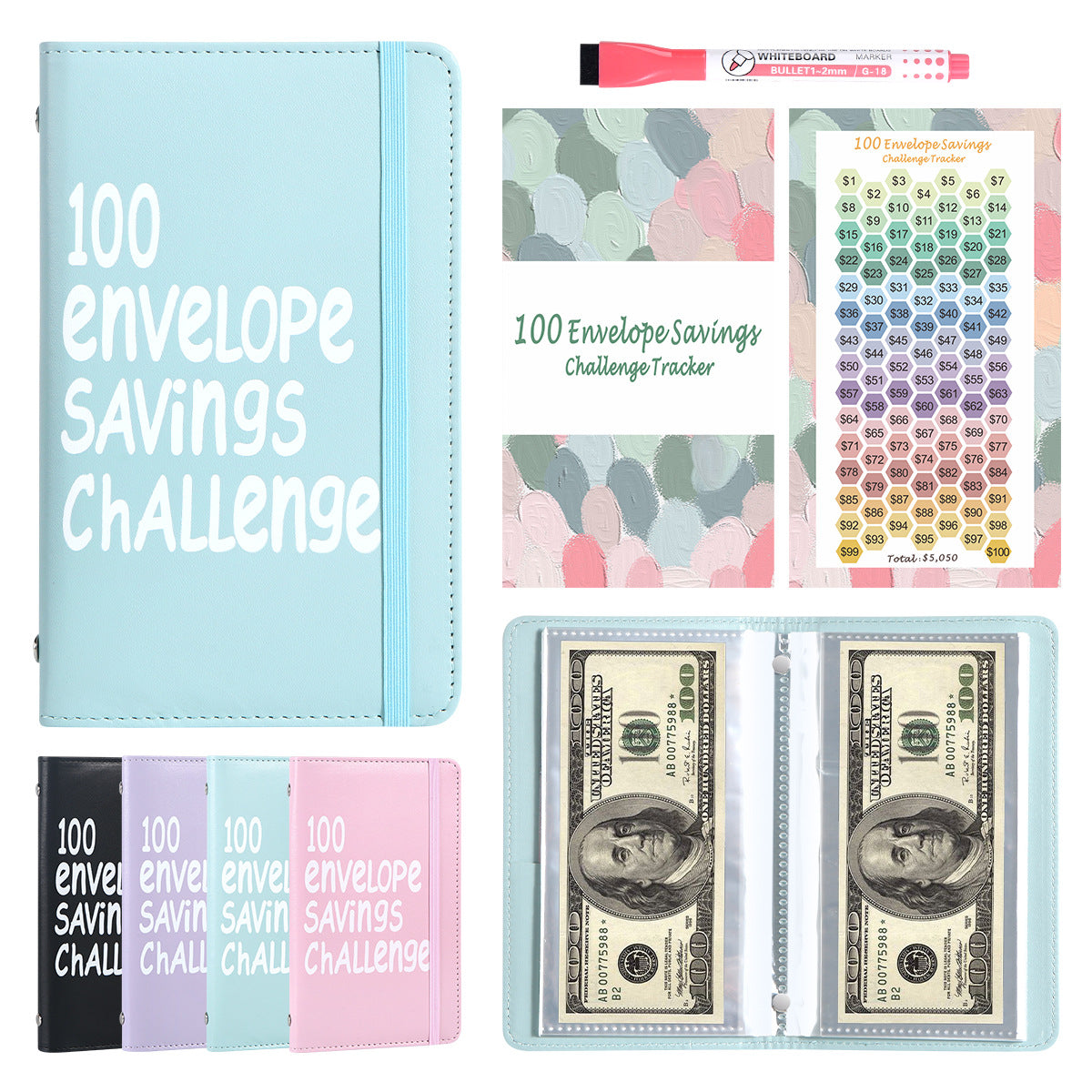 A6 PU Money Saving Storage Book