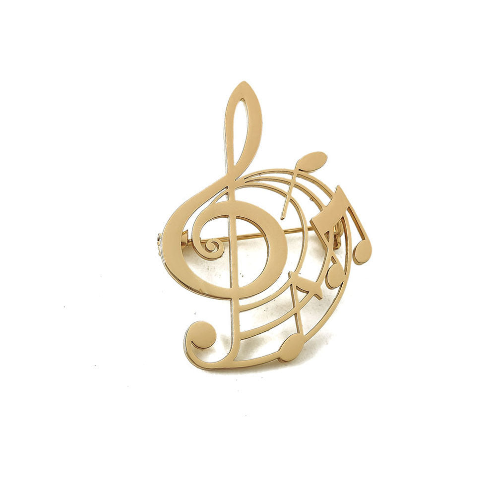 Buy Stainless Steel Note Brooch – Stylish Pin for Suit Shirts