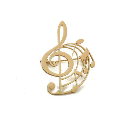 Buy Stainless Steel Note Brooch – Stylish Pin for Suit Shirts
