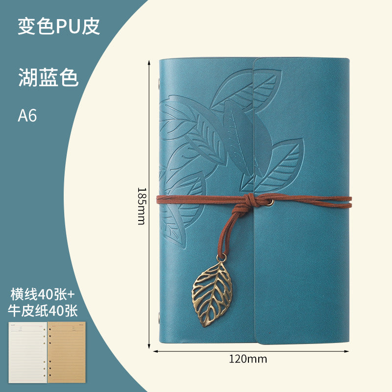 Creative Vintage Leaves Travel Diary Notebook Stationery