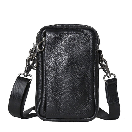 Men’s Small Cowhide Crossbody Bag Lightweight Design