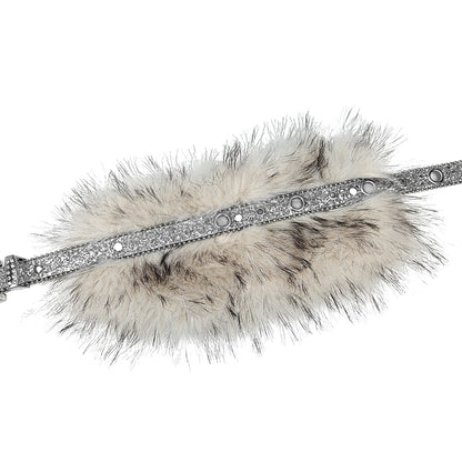 Buy Punk Diamond-Studded Fur Sequin Belt for Bold Personalized