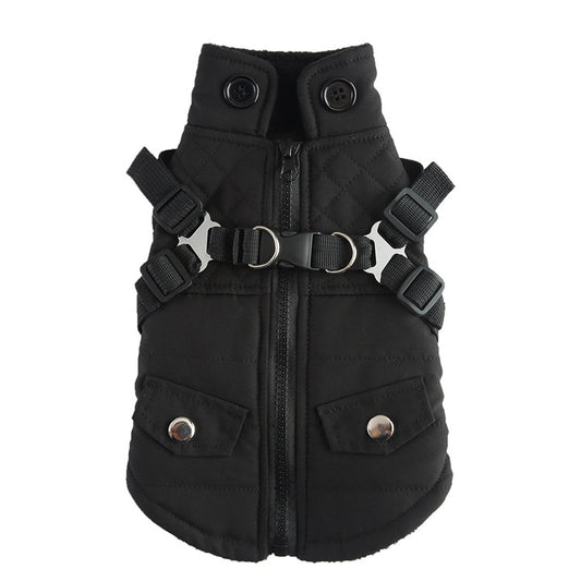 Buy Pet Winter Cotton Dog Clothes Zipper Jacket Warm Outfit