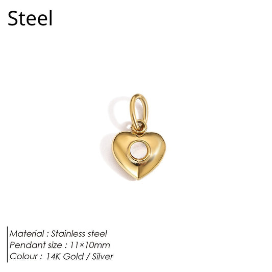Stainless Steel Necklace Ring Earrings Set with Diamonds