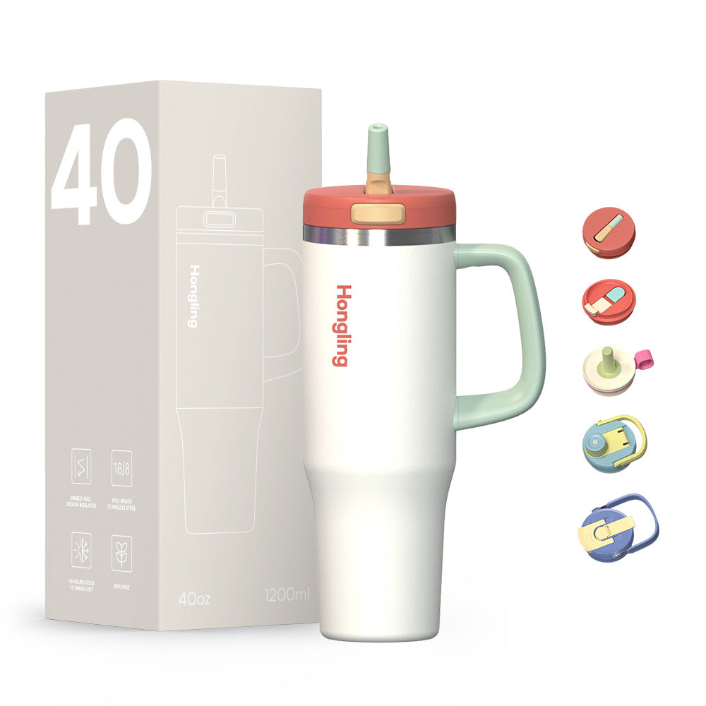 Multifunctional Stainless Steel Tumbler with Handle