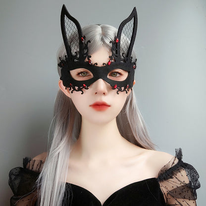 Halloween Easter Rabbit Mask for Nightclub Bar Party Costume