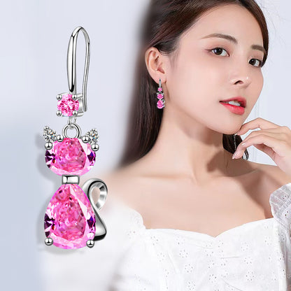Trendy Zircon Stud Earrings for Women Elegant and Fashionable