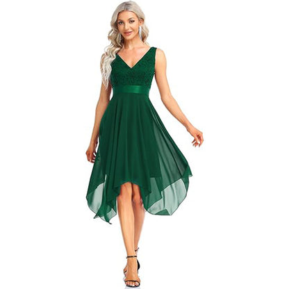 Women's Lace Chiffon Cocktail Ball Gown Online – Party Wear