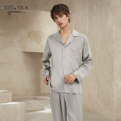 Mumi Heavyweight Silk Pajamas for Men Comfortable Sleepwear